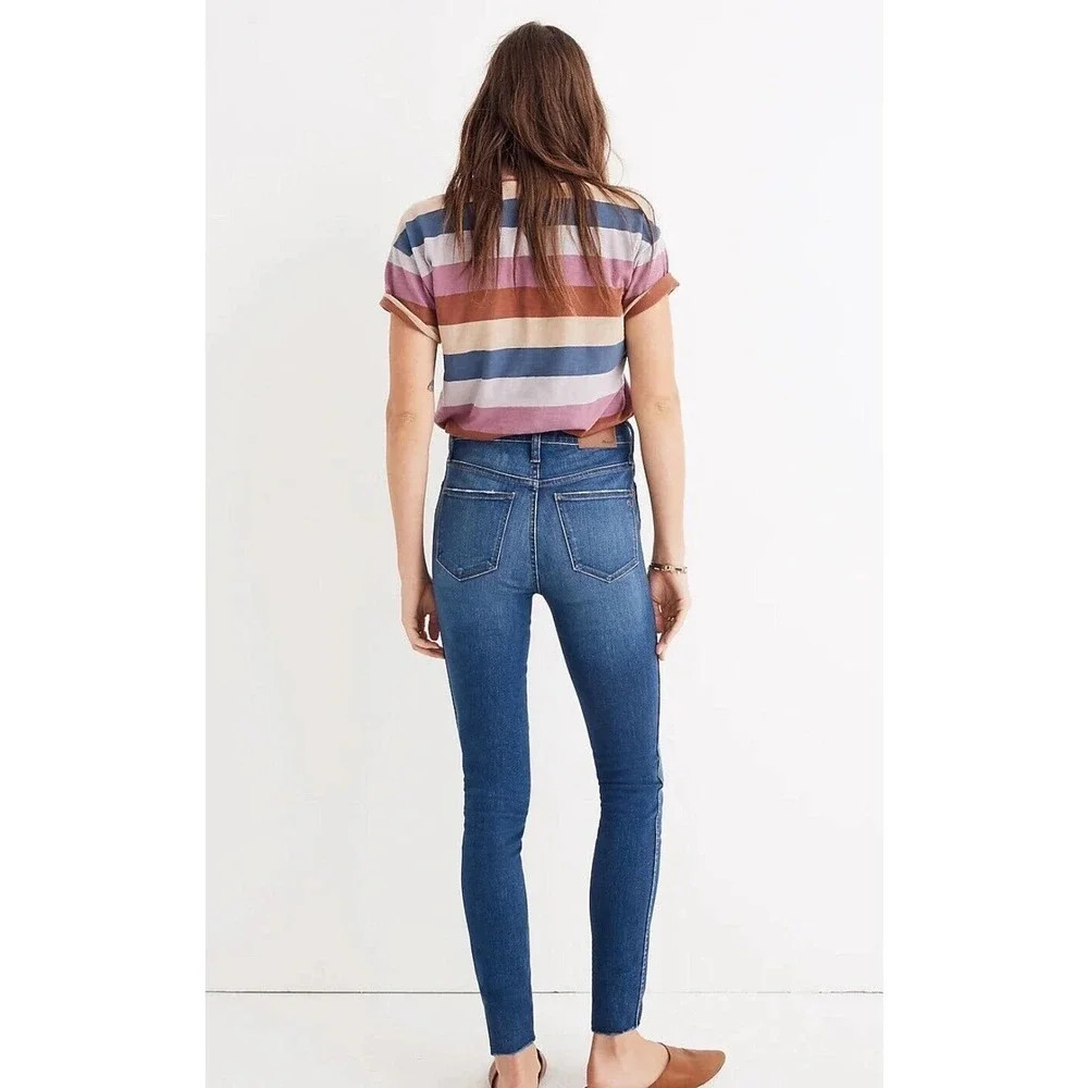 Madewell 10" High Rise Skinny Crop Jeans in‎ Hanna Wash women's size 25 D0008 - Picture 2 of 11